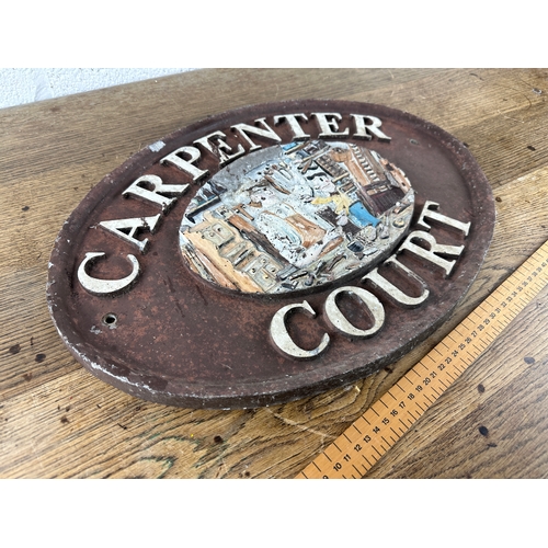 222 - Carpenter Court Cast Aluminium Sign