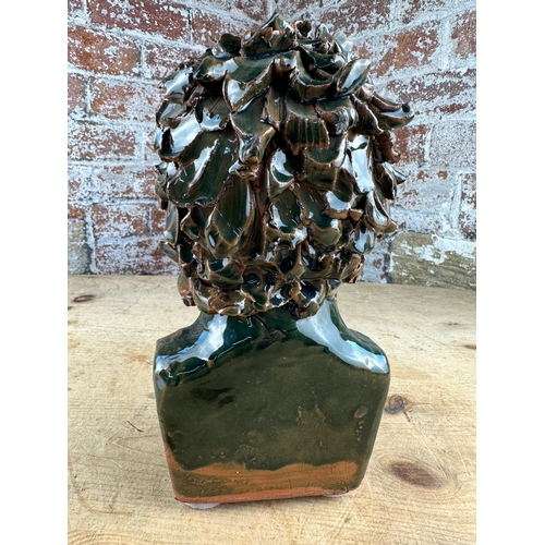 169 - Glazed Terracotta Studio Pottery Head