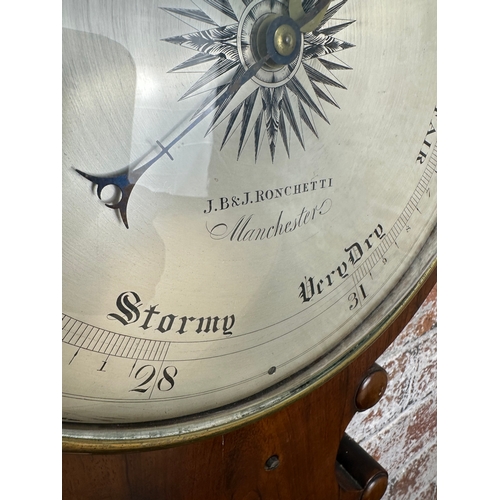 85 - Antique Ronchetti Manchester, Mercury Wheel Barometer