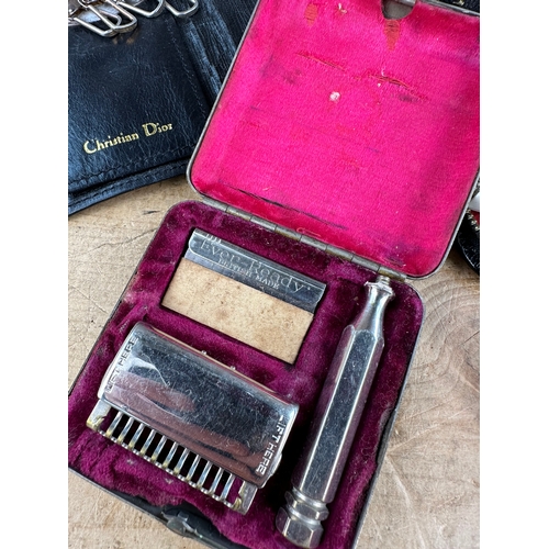 99 - Group of Vintage Razors including Gillette & Ever Ready with other Gentlemans Items.
