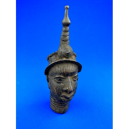 103 - Benin Bronze Head of Oni, after Ife, Nigeria.