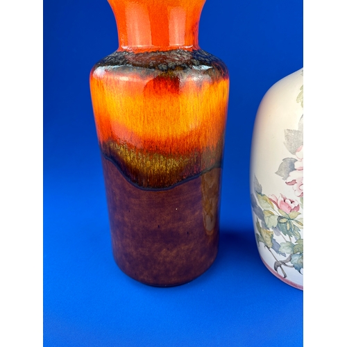 7 - Mid Century Jasba West German Vase & Another.