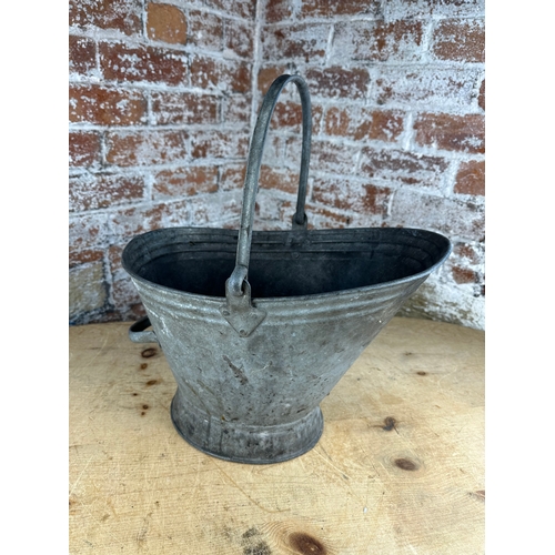 361 - Galvanised Coal Bucket