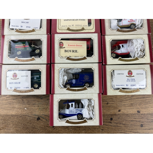 61 - 13 Oxford Diecast Limited Edition Collectable Advertising Vehicles