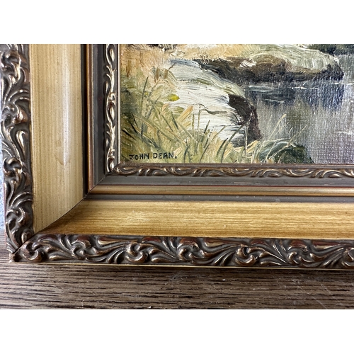 287 - Nicely Framed Smaller Oil on Canvas by John Dean - Measures 34 x 27cm to frame edges