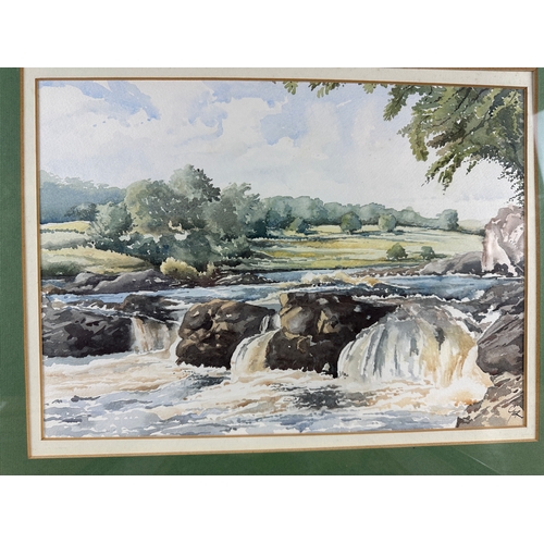 291 - Two Artist Signed Watercolours - Lydford Gorge, Devon and River Wharfe, Coniston.  Signed G.E.R