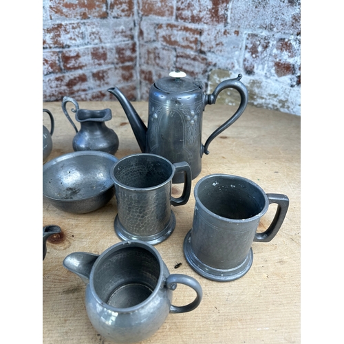 84 - Group of Antique Pewter Items