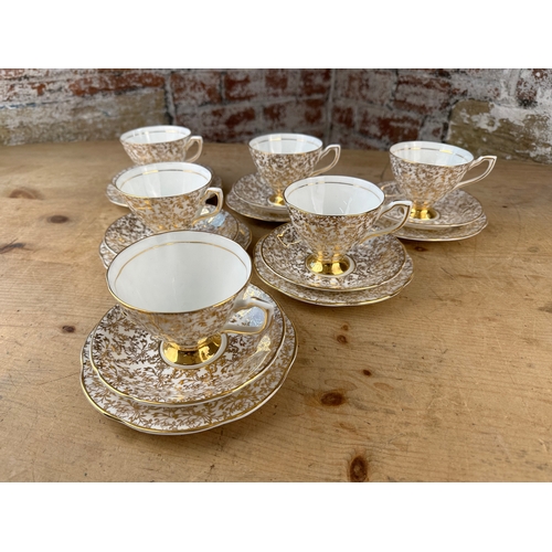 164 - Set of Six Cup, Saucer & Plate Trios