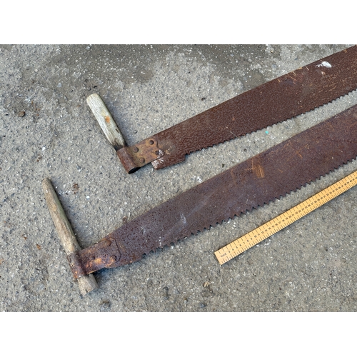 271 - Two Vintage Double Person Saws