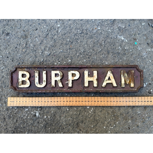 259 - Burpham Small Elevated Cast Iron Sign