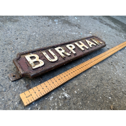 259 - Burpham Small Elevated Cast Iron Sign