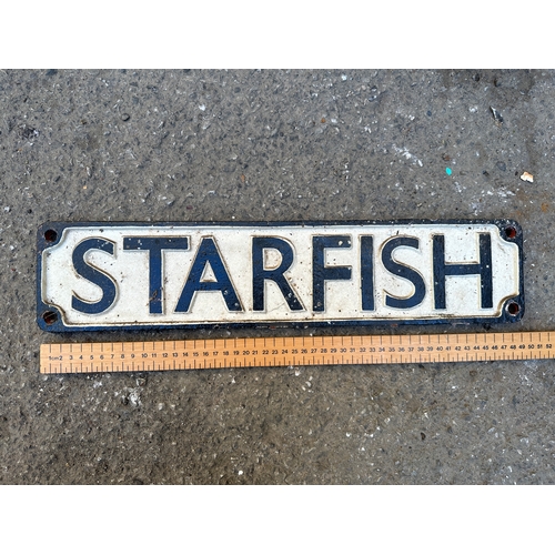 260 - Starfish Cast Iron Sign