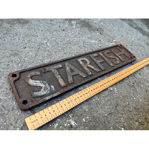 261 - Starfish Cast Iron Sign