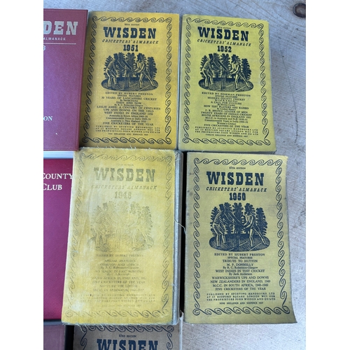 340 - Wisden Cricketers Almanack & Yorkshire County Cricket Club Books