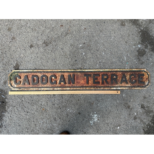 242 - Cadogan Terrace Cast Iron Street Sign