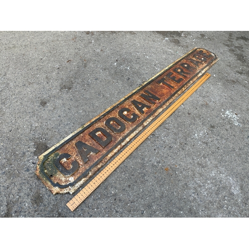 242 - Cadogan Terrace Cast Iron Street Sign