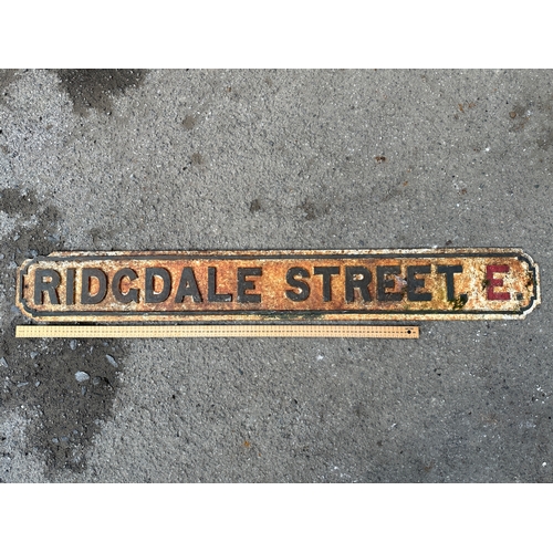 243 - Ridgale Street Cast Iron Street Sign