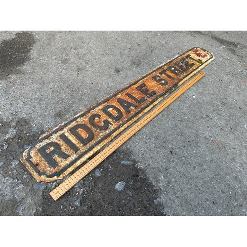 243 - Ridgale Street Cast Iron Street Sign