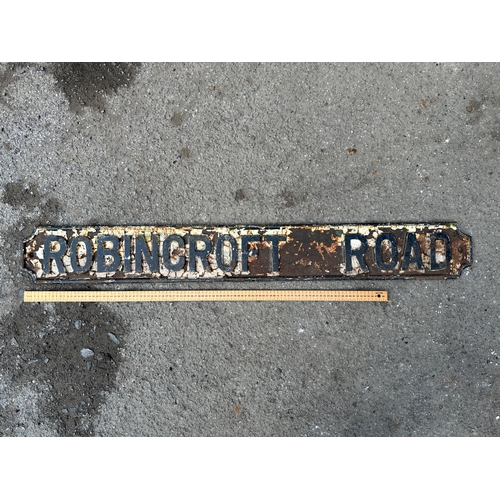 244 - Robincroft Road Cast Iron Street Sign