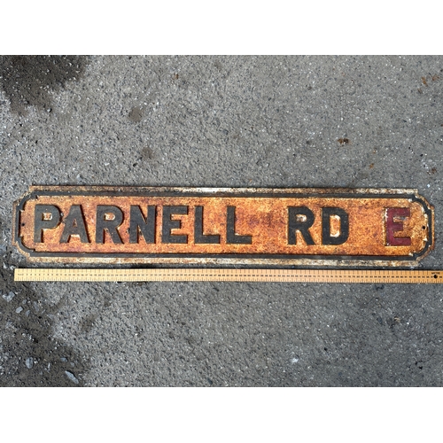 245 - Parnell Rd Cast Iron Street Sign