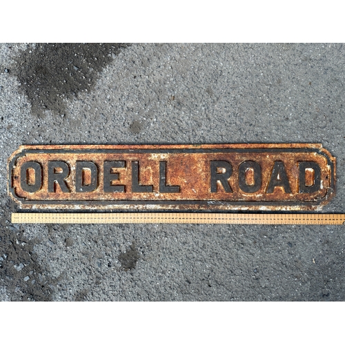 249 - Ordell Road Cast Iron Street Sign