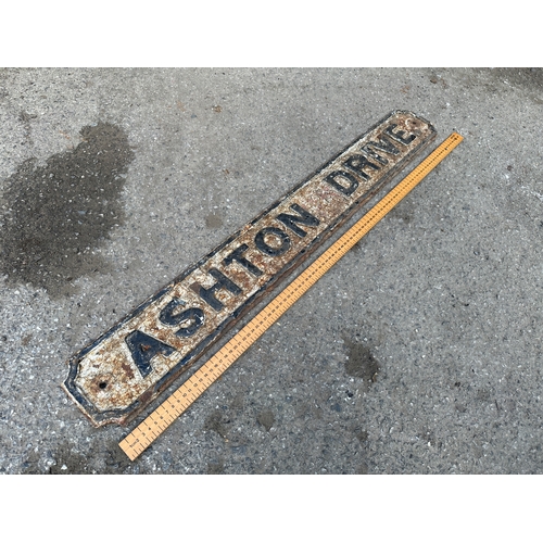 250 - Ashton Drive Cast Iron Street Sign