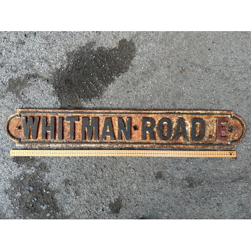 233 - Whitman Road Cast Iron Street Sign