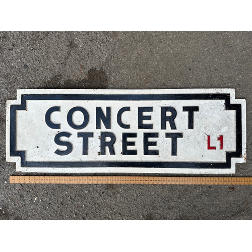 237 - Concert Street Cast Iron Street Sign