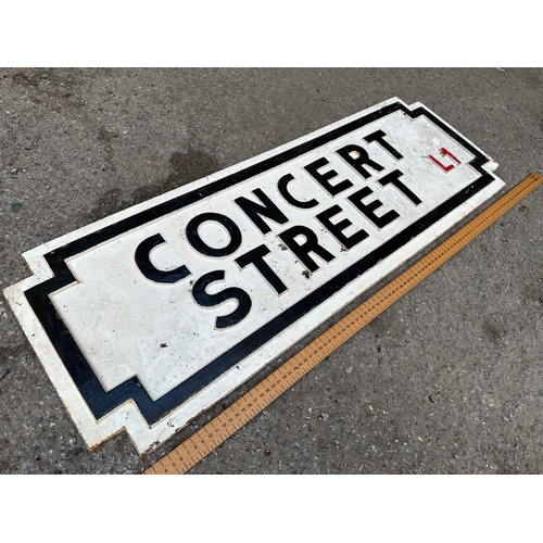 237 - Concert Street Cast Iron Street Sign