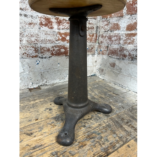 230 - Singer Cast Iron Machinists Stool