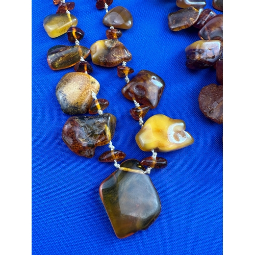 37 - Two Baltic Amber Necklaces