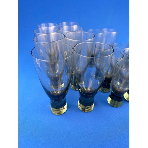 252 - Part Set of Holmegaard Smoked Glass Drinking Glasses