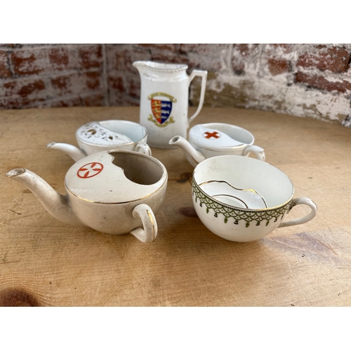 315 - Three Invalid Cups & Moustache Cup