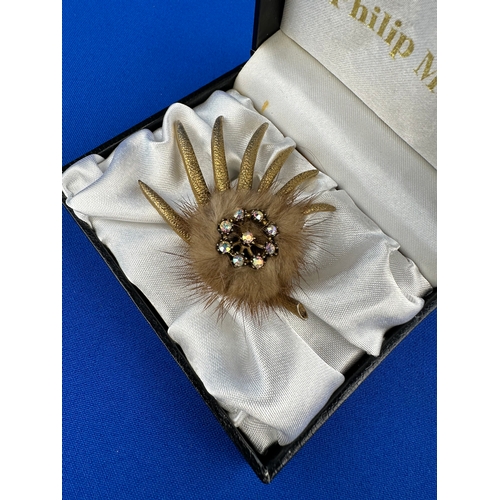 35 - Vintage Mink Brooch