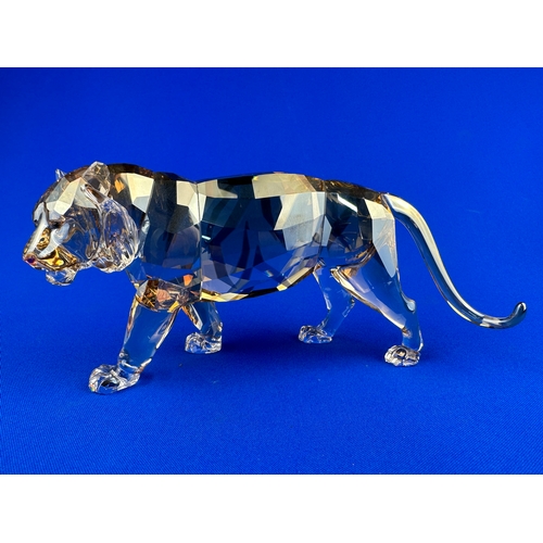 258 - Swarovski Crystal Endangered Wildlife Tiger by Elisabeth Adamer, Boxed with COA.