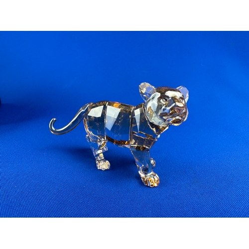 261 - Swarovski Crystal Endangered Animals Tiger Cub Standing 1051686 with Box & COA