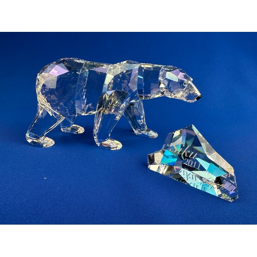 264 - Swarovski Crystal Endangered Animals Siku Polar Bear 1053154 with Box & COA