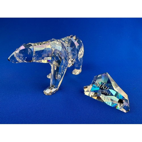 264 - Swarovski Crystal Endangered Animals Siku Polar Bear 1053154 with Box & COA