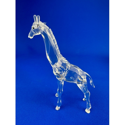 267 - Swarovski Silver Crystal Giraffe with Box & COA