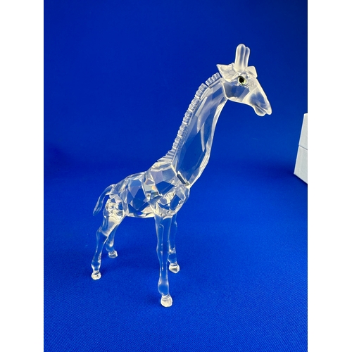 267 - Swarovski Silver Crystal Giraffe with Box & COA