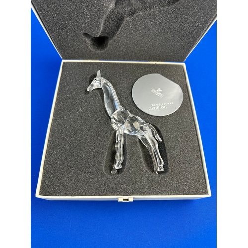 267 - Swarovski Silver Crystal Giraffe with Box & COA