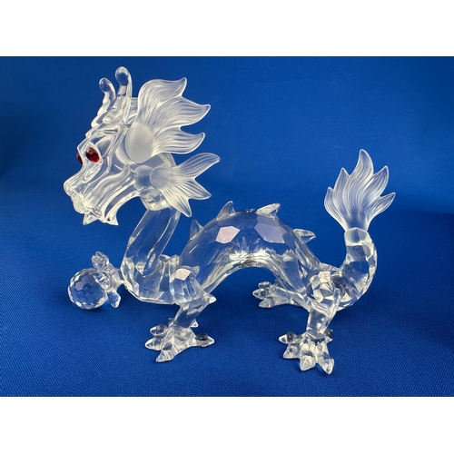 268 - Swarovski Crystal Fabulous Creatures The Dragon with Stand, Box & COA