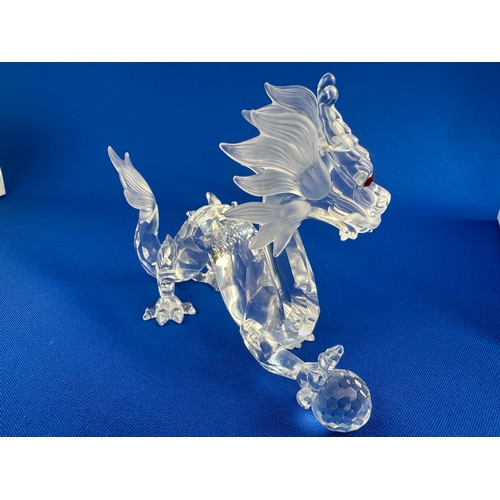 268 - Swarovski Crystal Fabulous Creatures The Dragon with Stand, Box & COA