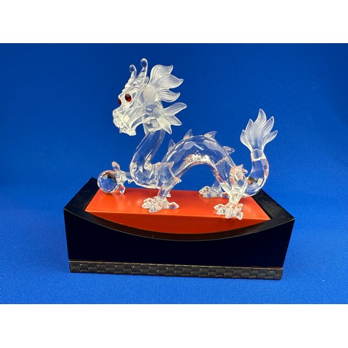 268 - Swarovski Crystal Fabulous Creatures The Dragon with Stand, Box & COA