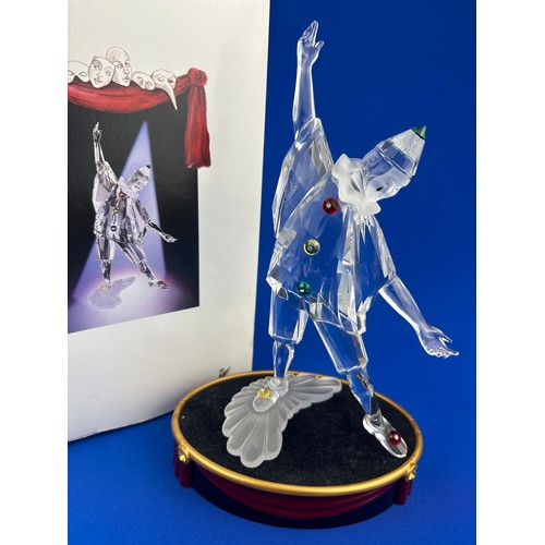 271 - Swarovski Crystal Masquerade Pierrot with  Stand, Box & COA