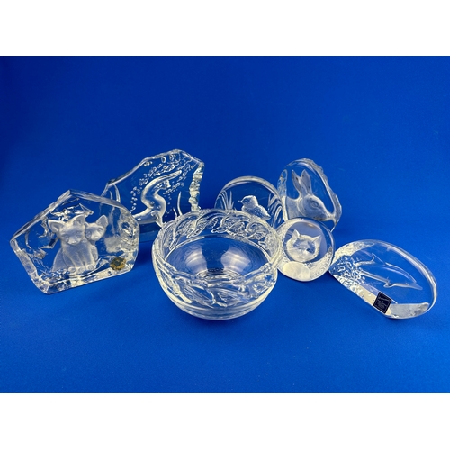 249 - Crystal Paperweights & Tiffany & Co Glass Bowl