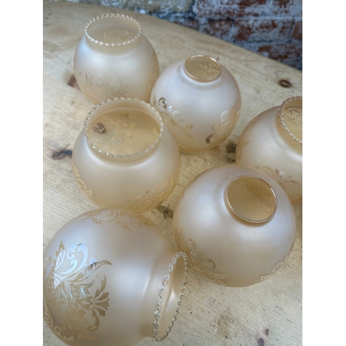 380 - Seven Vintage Glass Light Shades