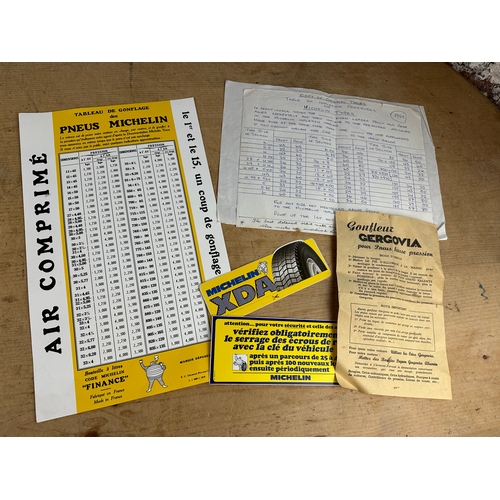 156 - Michelin Ephemera, Tyre Size Guide & Stickers