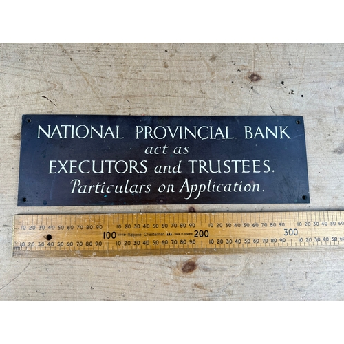 164 - Bronze National Provincial Bank Plaque