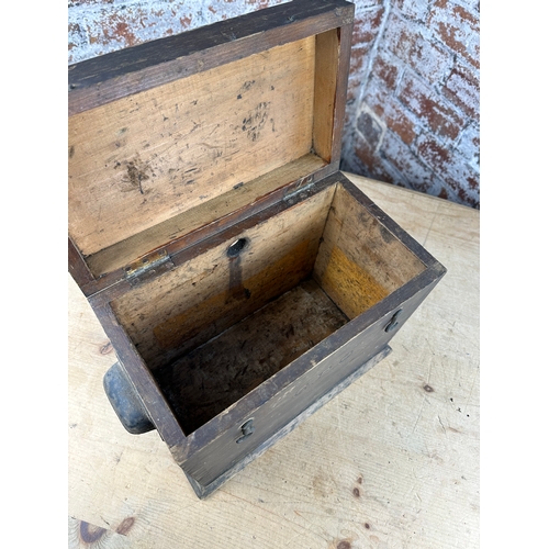 166 - Antique G.P.O. Wooden Car Battery Box